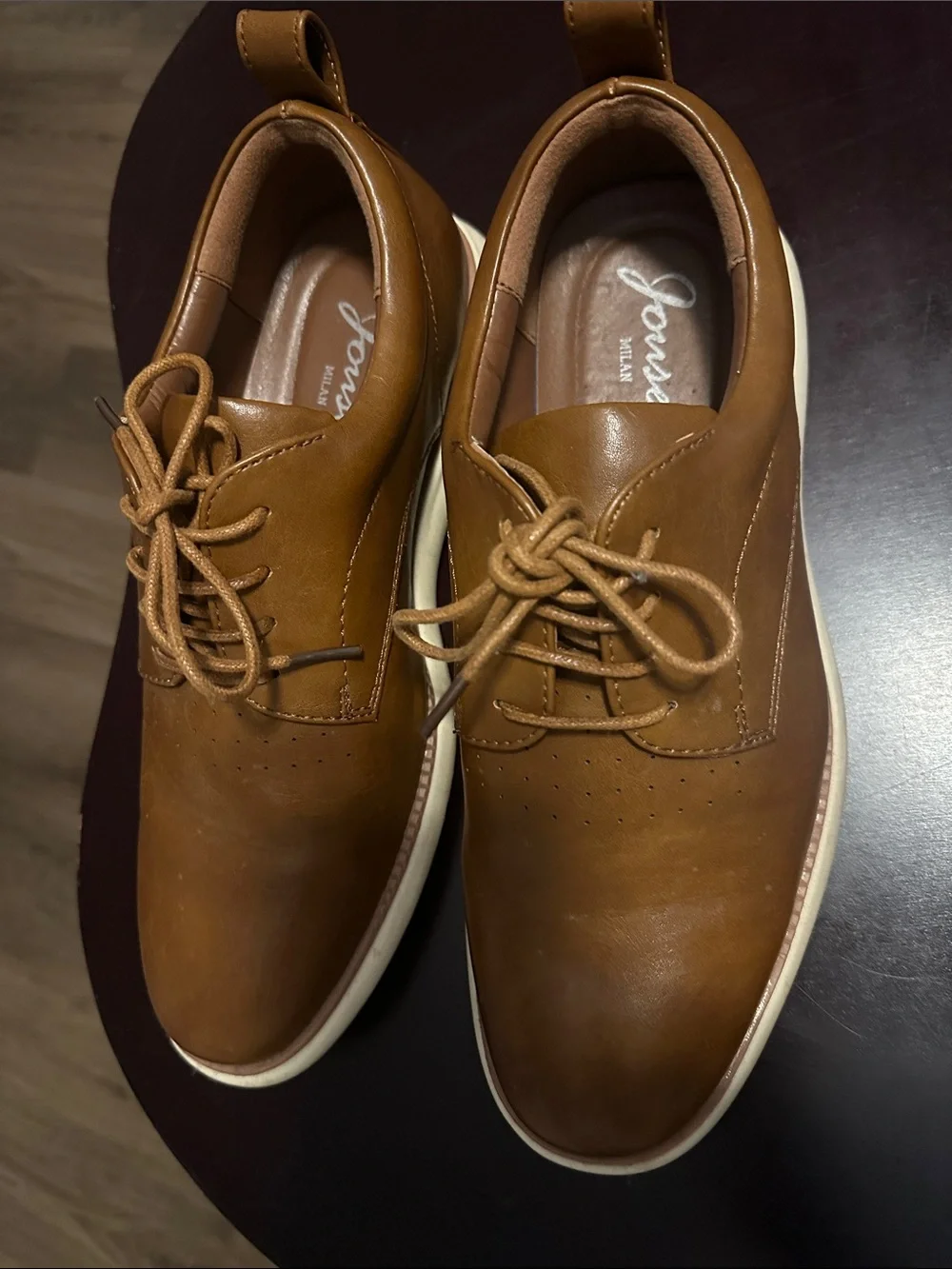 Janson Men’s Brown Leather Derby with Contrasting Cream Sole